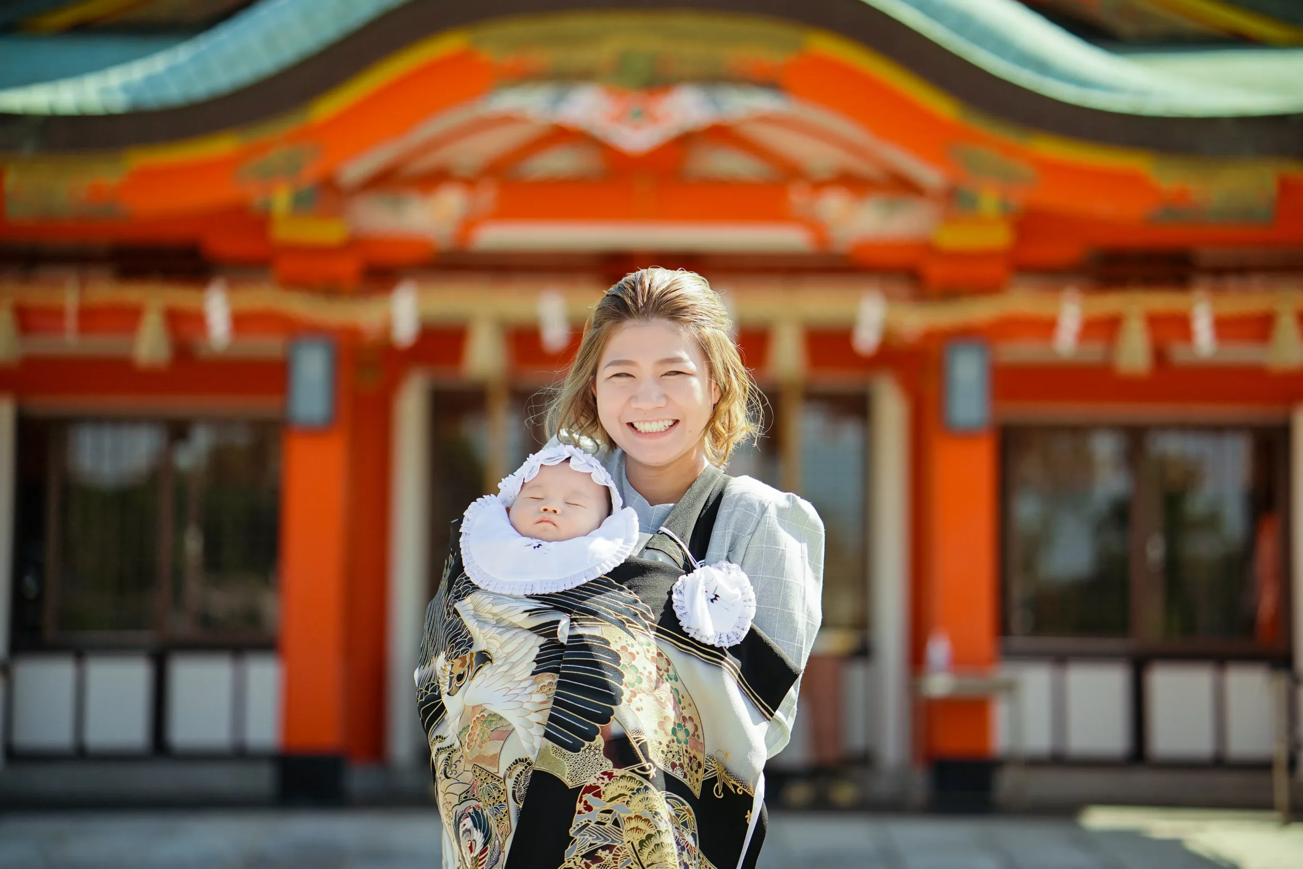 堺市多治速比売神社にてお宮参り写真撮影
