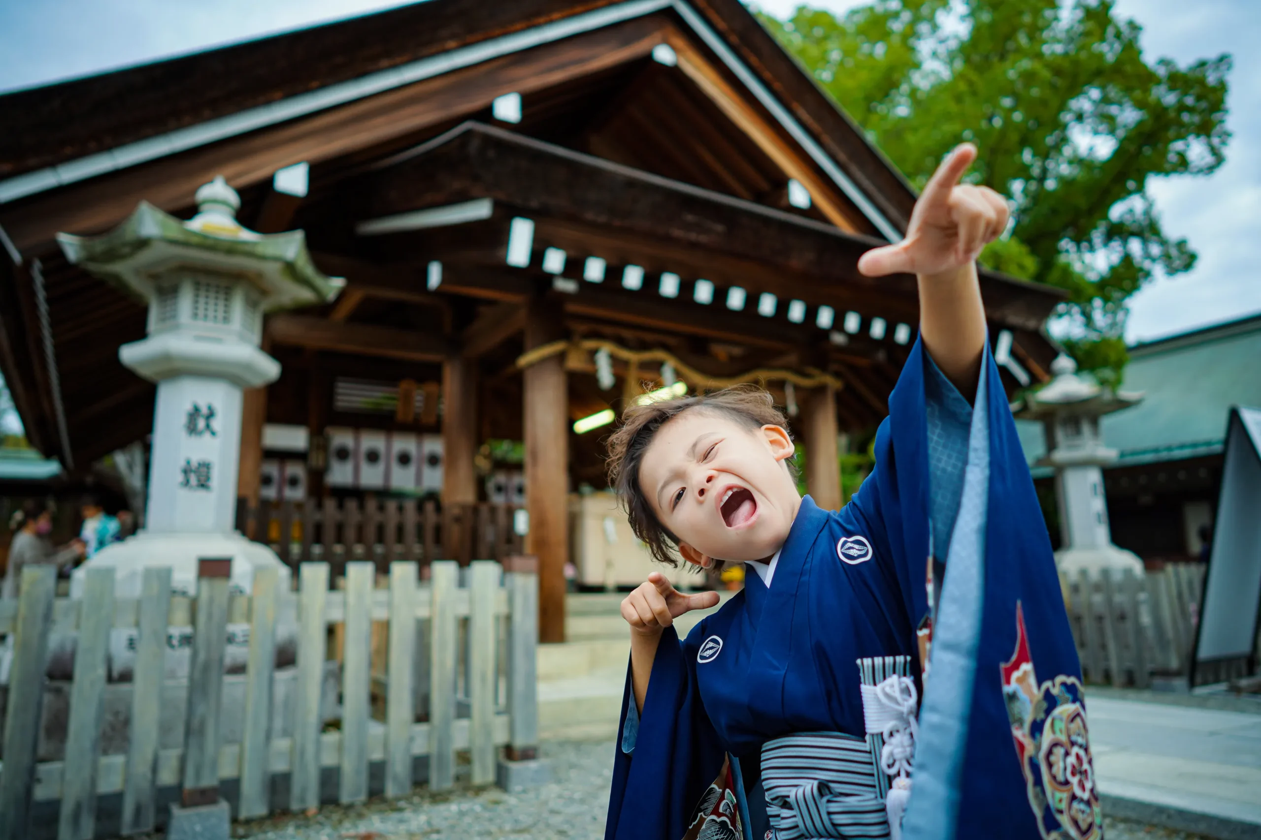 堺市大鳥大社での七五三出張撮影