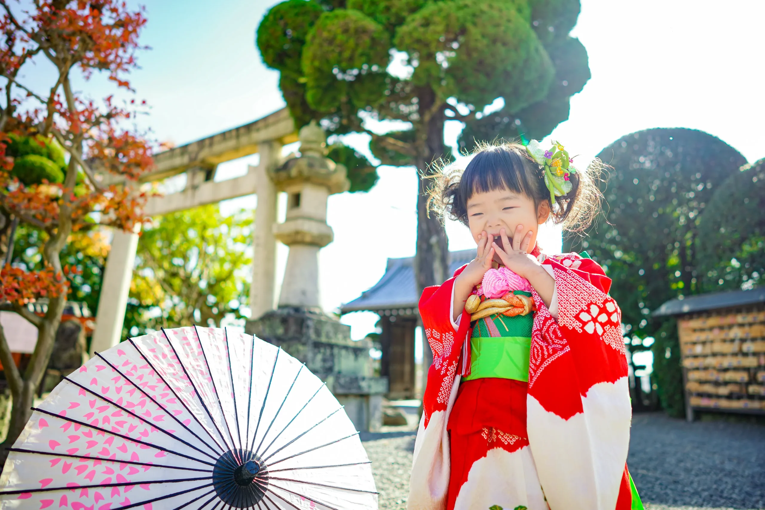 堺市菅生神社にて七五三出張撮影
