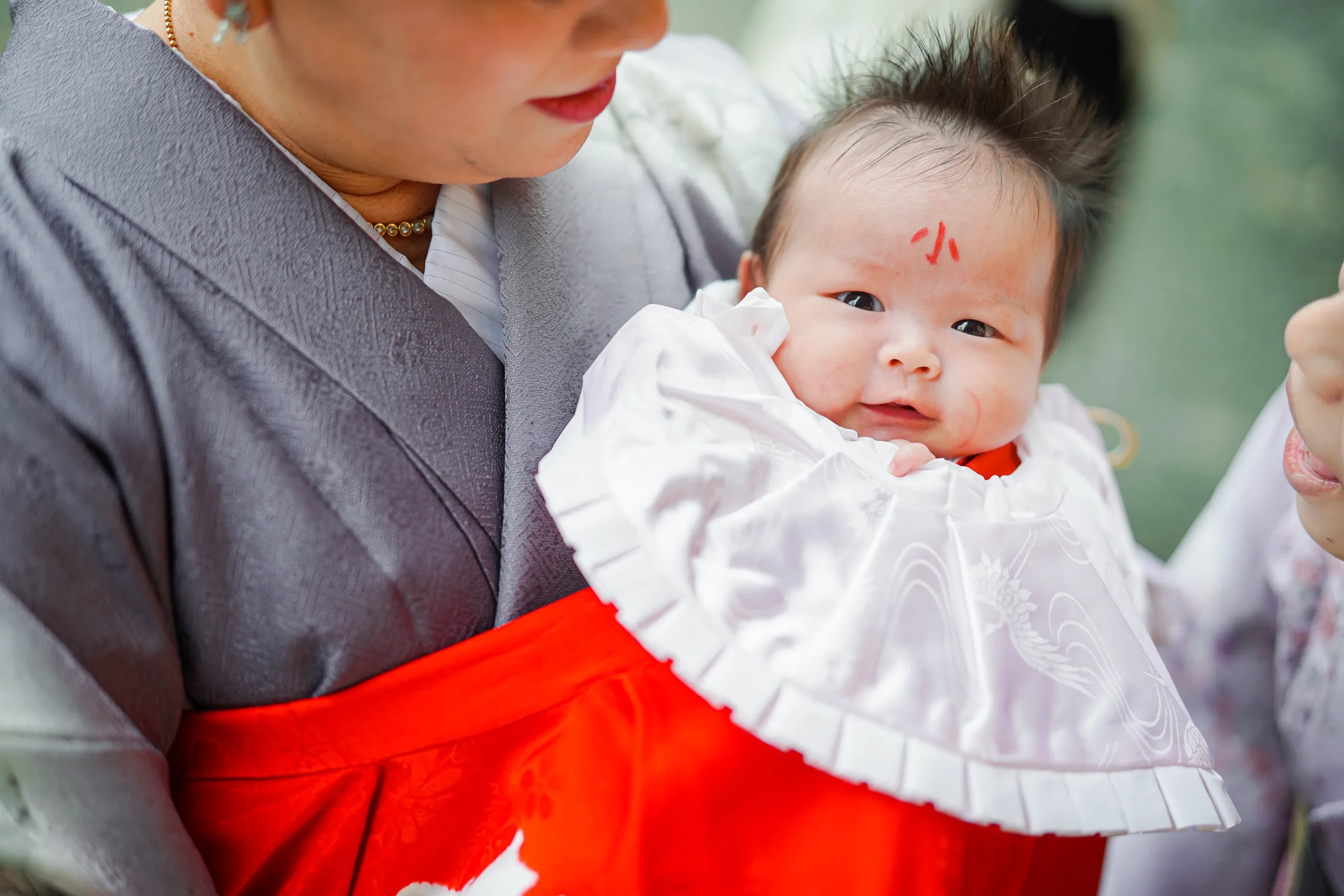 堺市大鳥大社にてお宮参り写真撮影