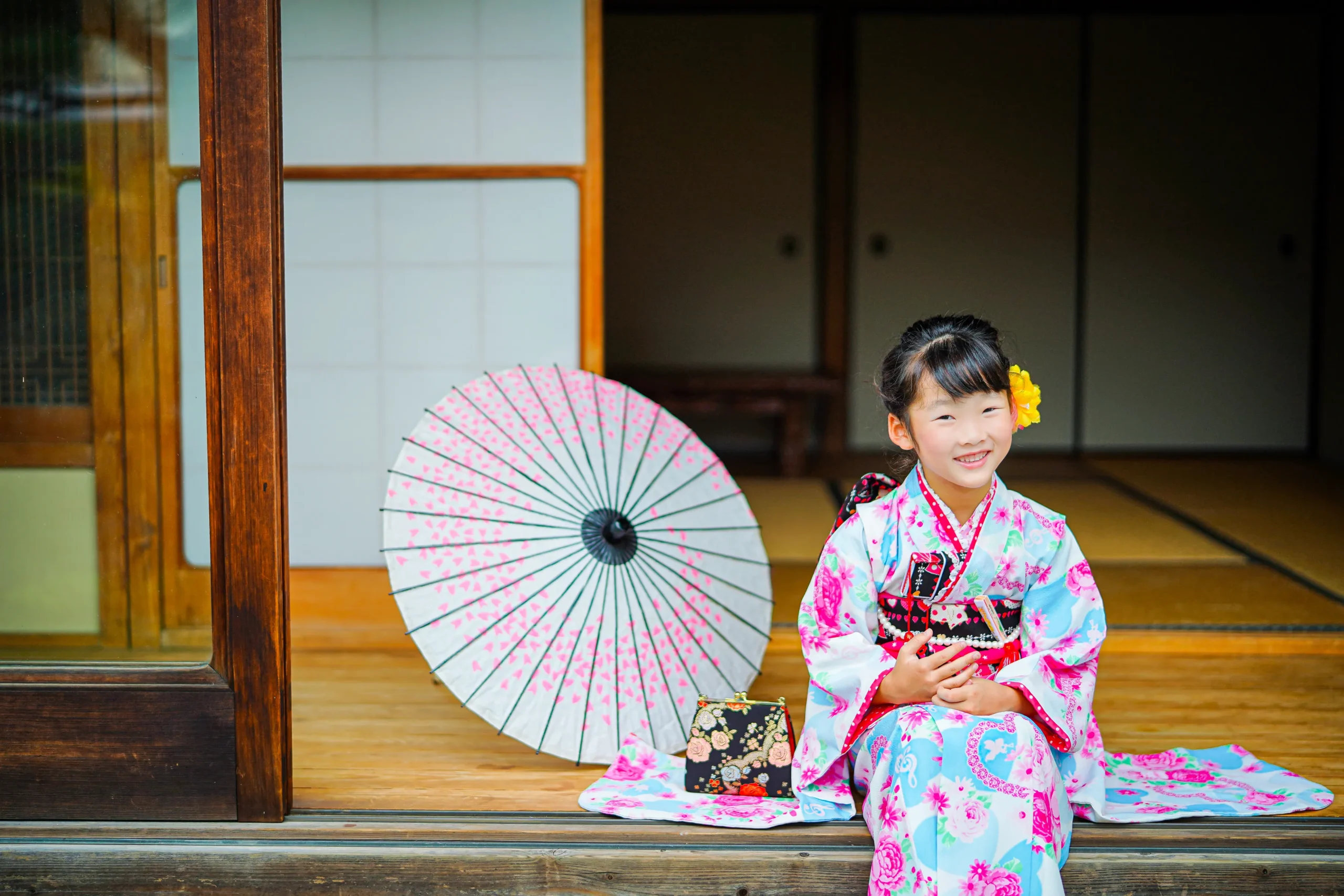 堺市古民家にて七五三写真撮影