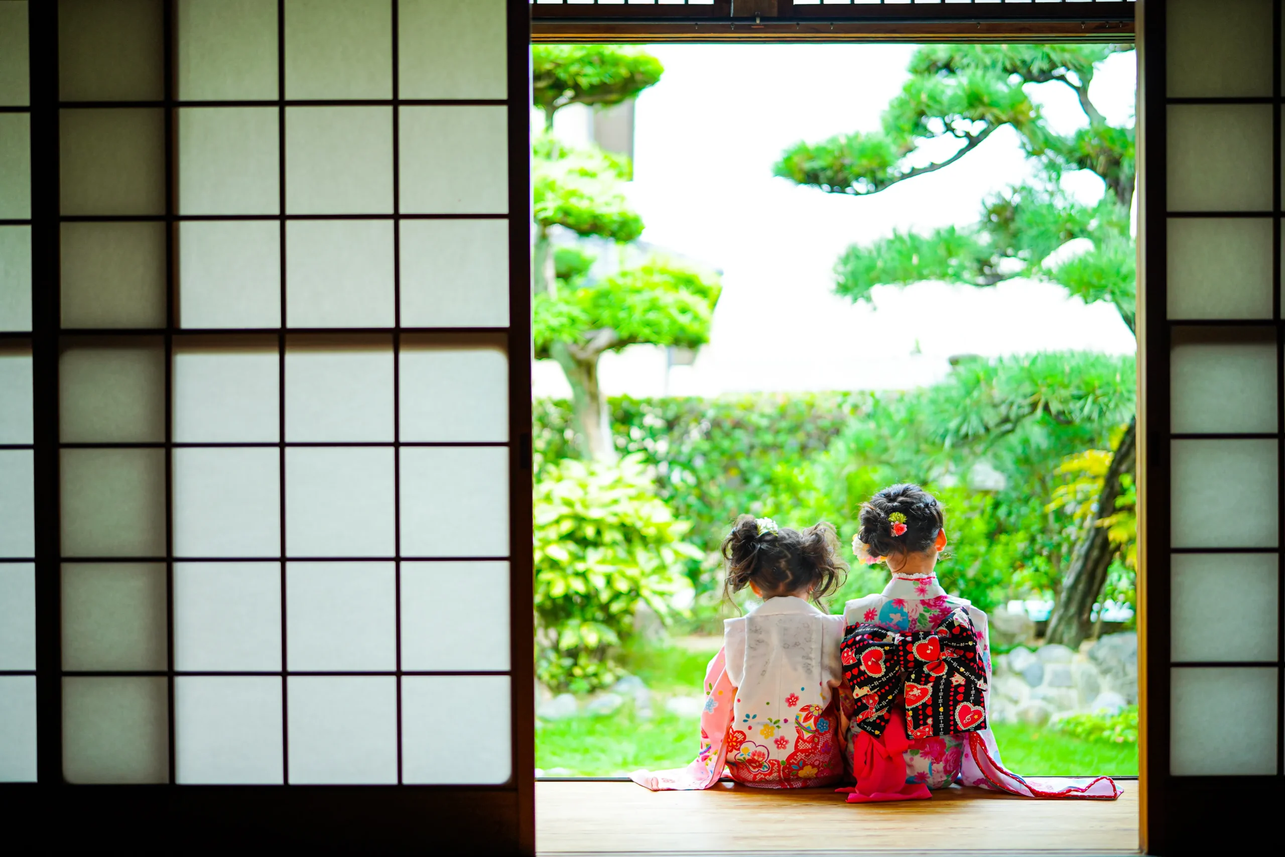 堺市古民家にて七五三前撮り