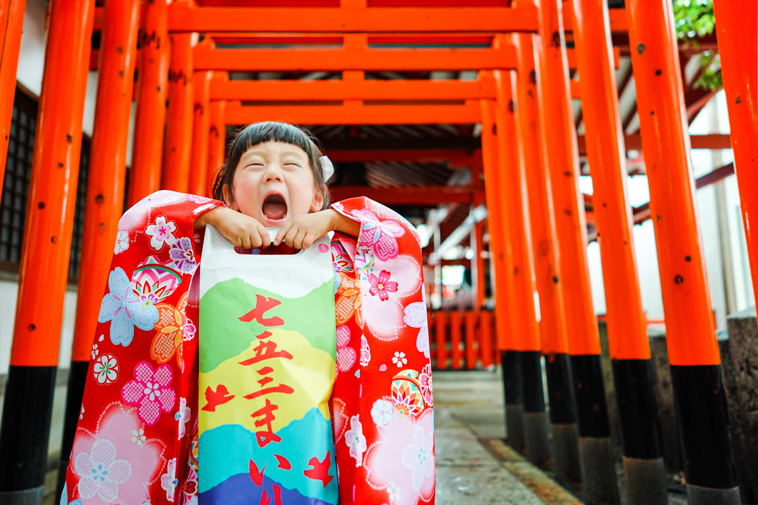 堺市方違神社にて七五三写真撮影