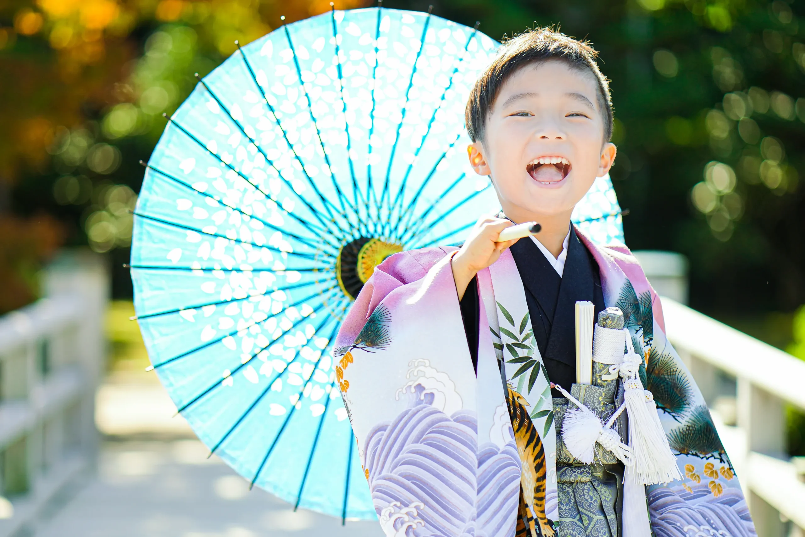 堺市大仙公園にて七五三写真撮影