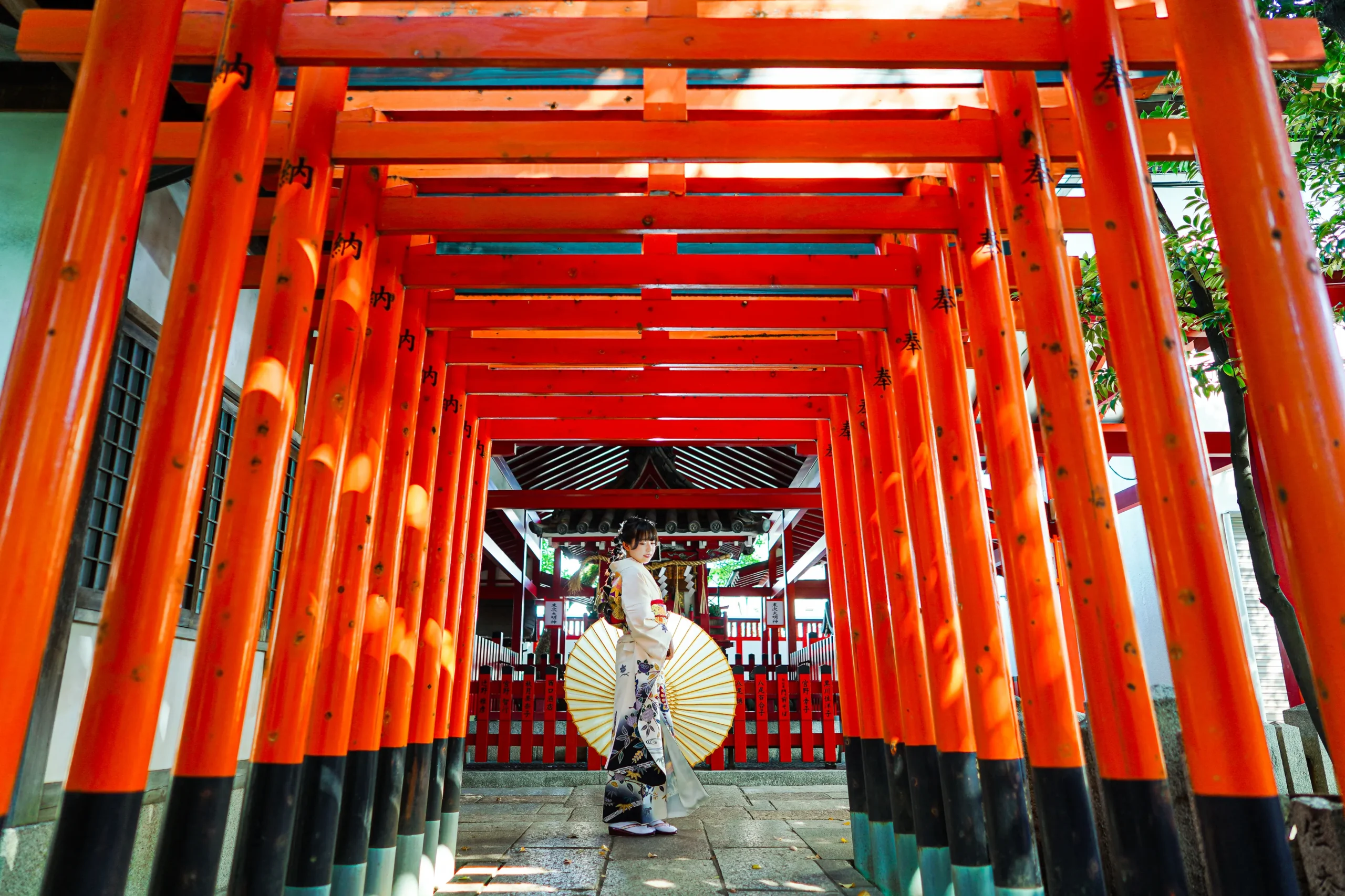 堺市方違神社にて成人式前撮り