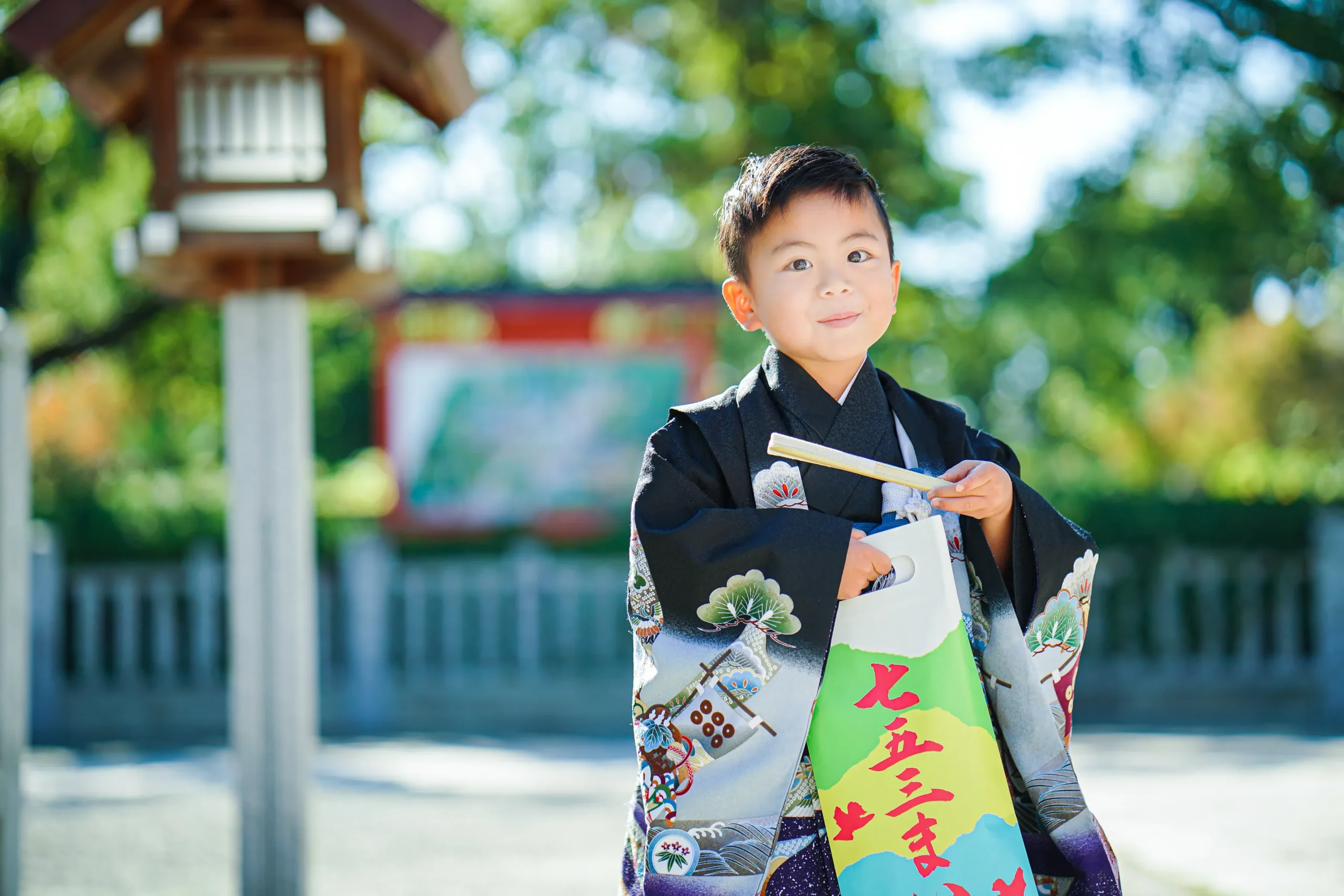 堺市大鳥大社にて七五三出張撮影