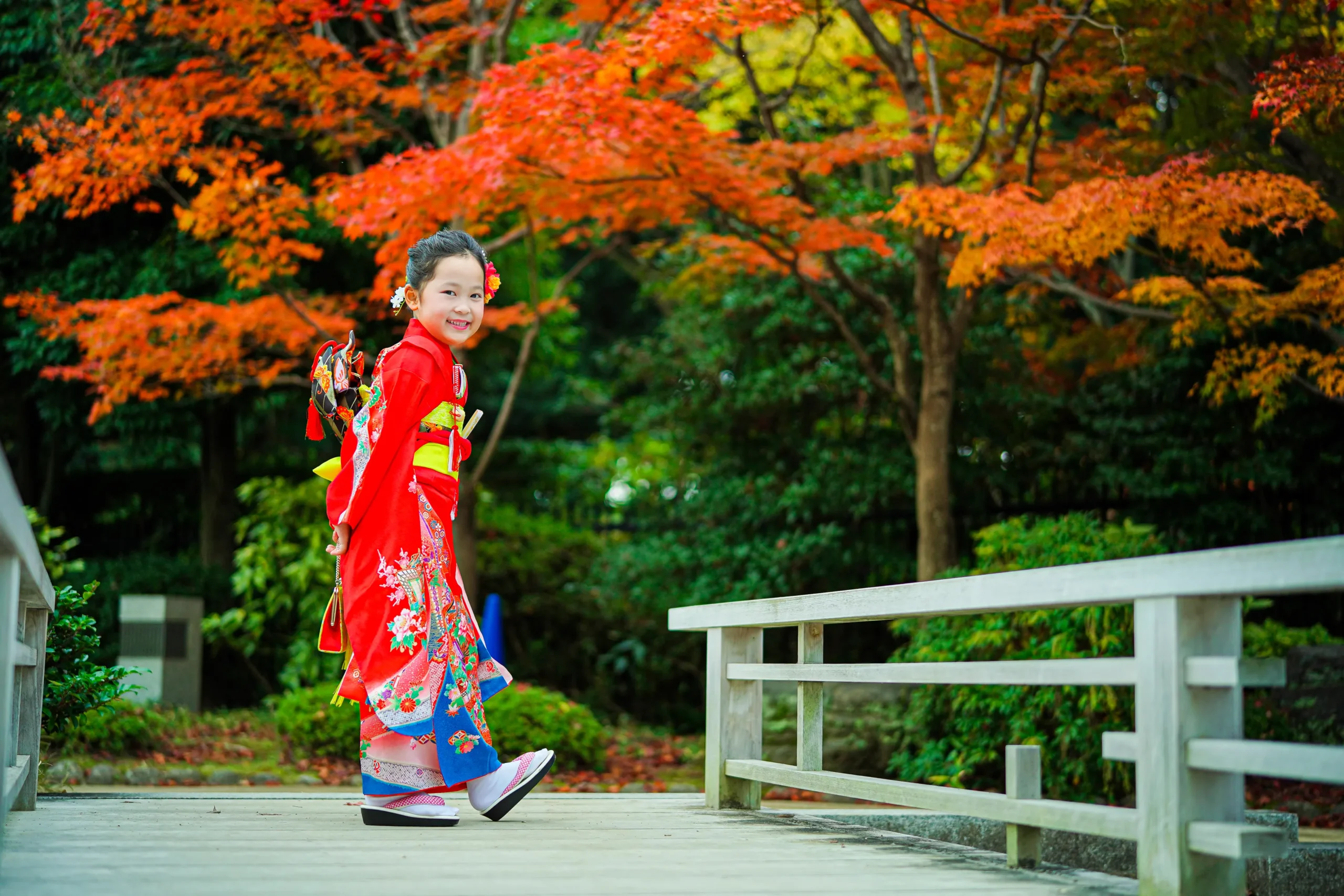 堺市大仙公園にて七五三前撮り