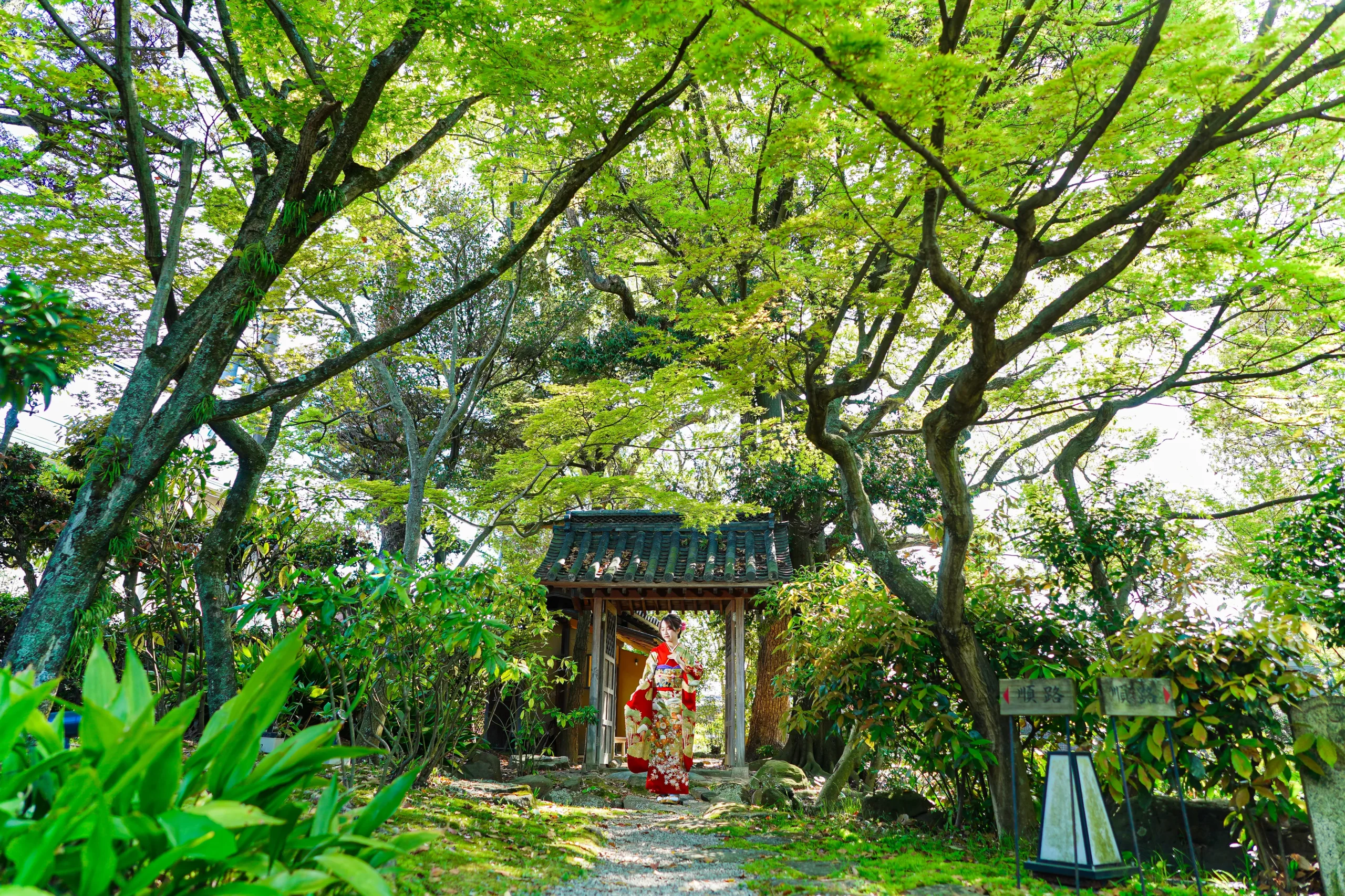 大阪にて成人式ロケーション写真撮影