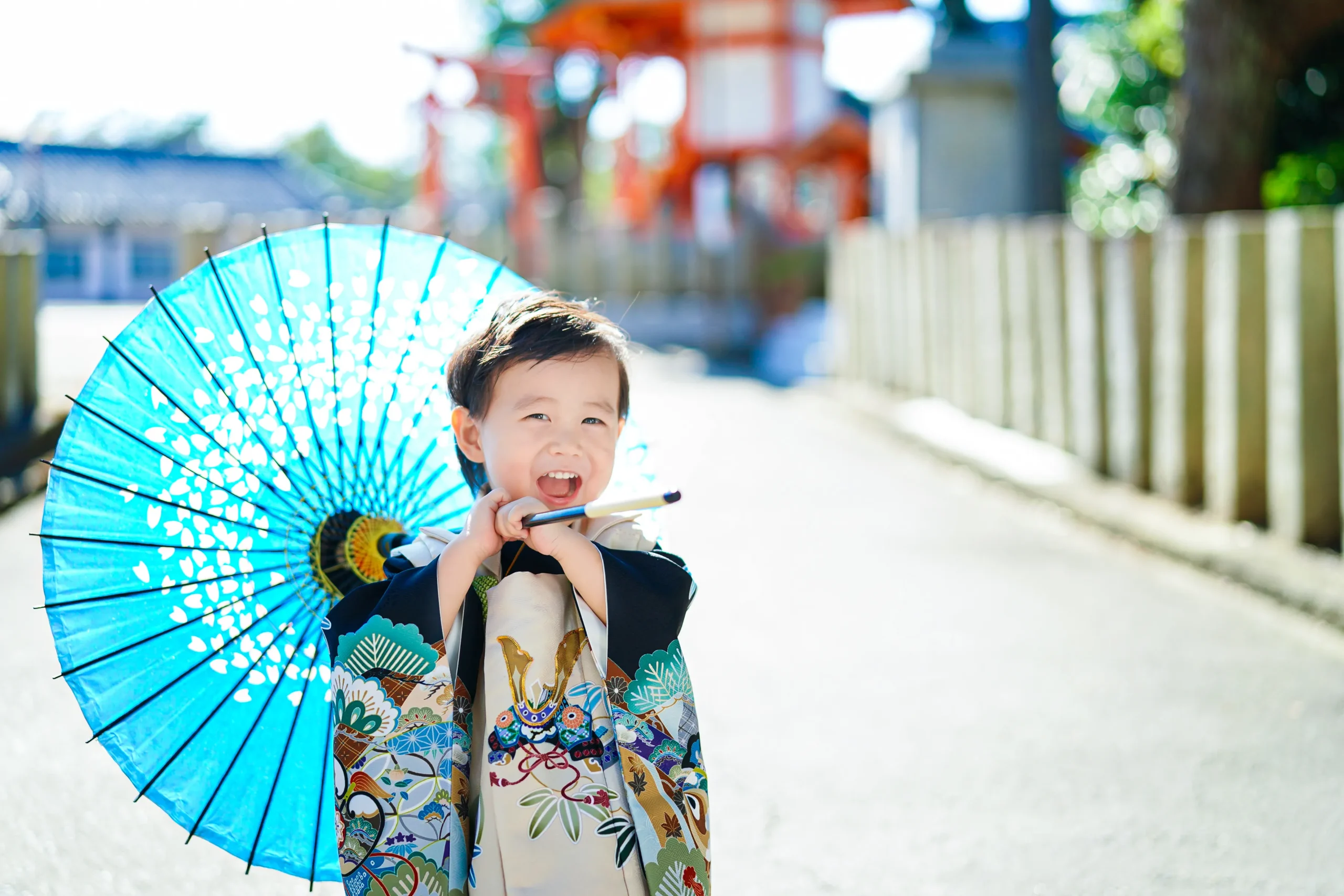 堺市多治速比売神社にて七五三写真撮影