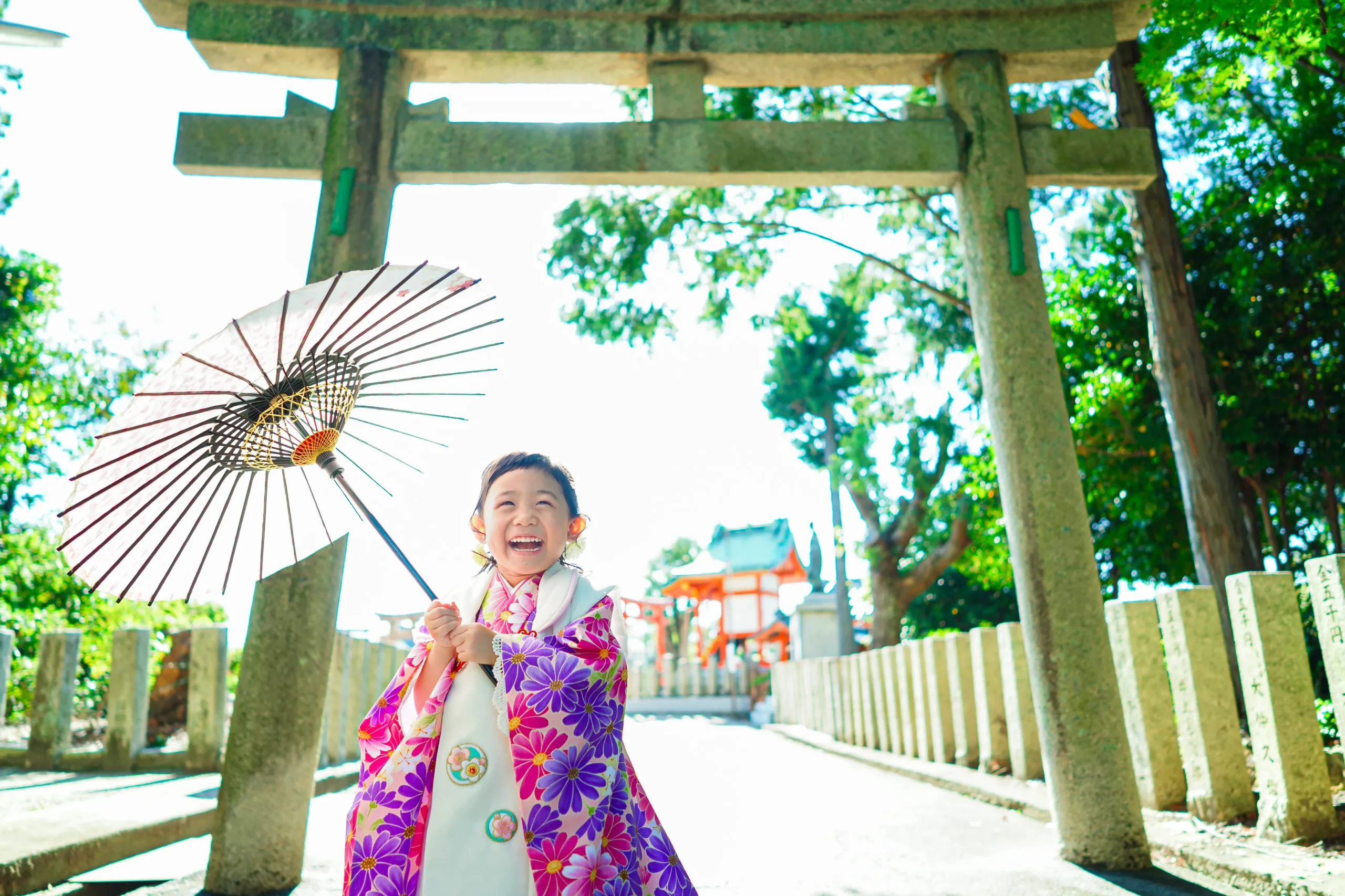 堺市多治速比売神社にて七五三写真撮影