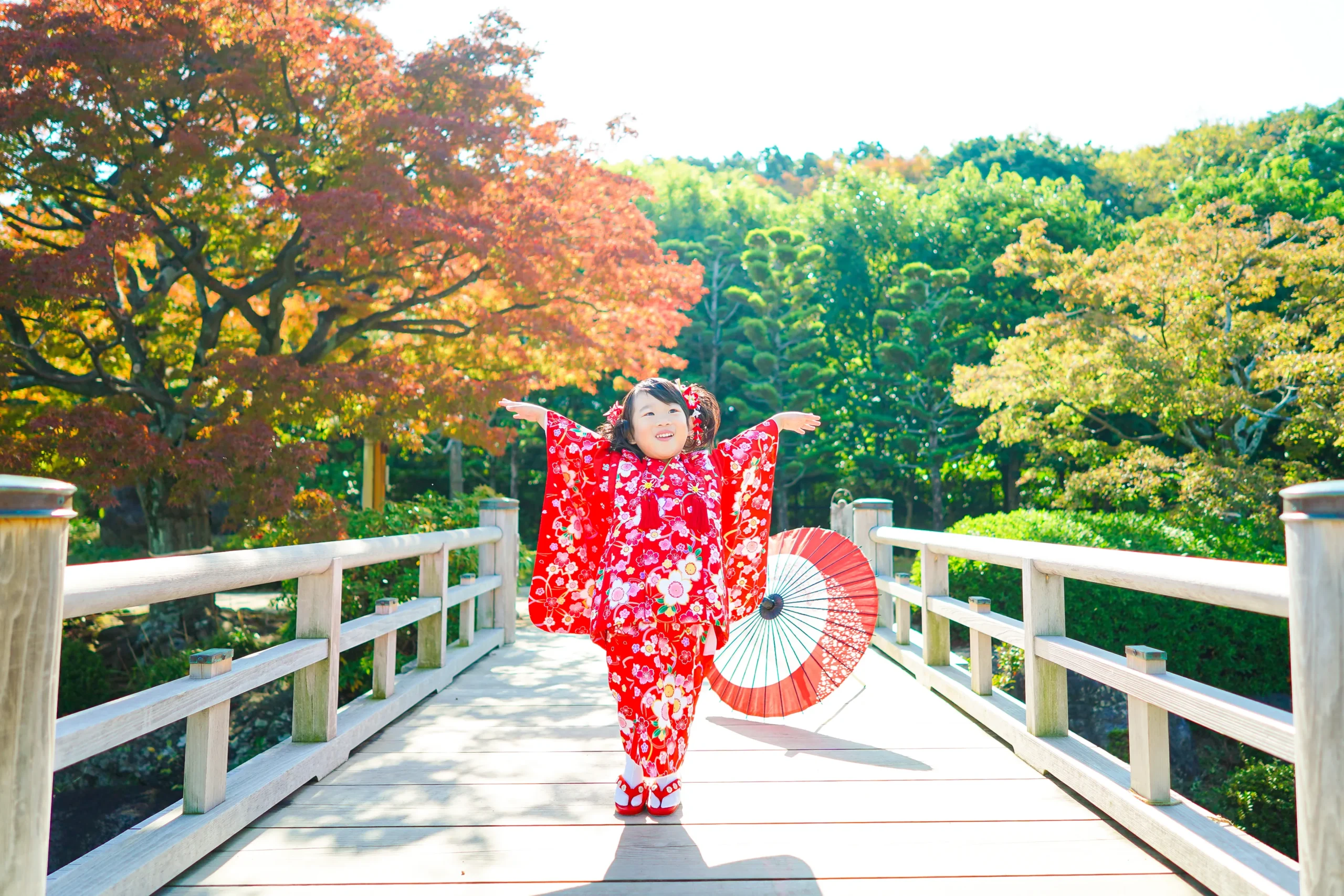 堺市大仙公園にて七五三ロケーションフォト