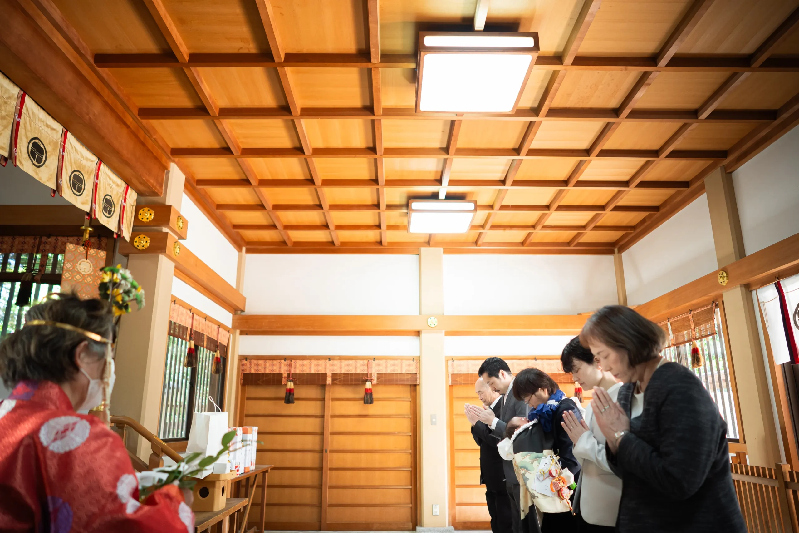 堺市蜂田神社にてお宮参り写真撮影