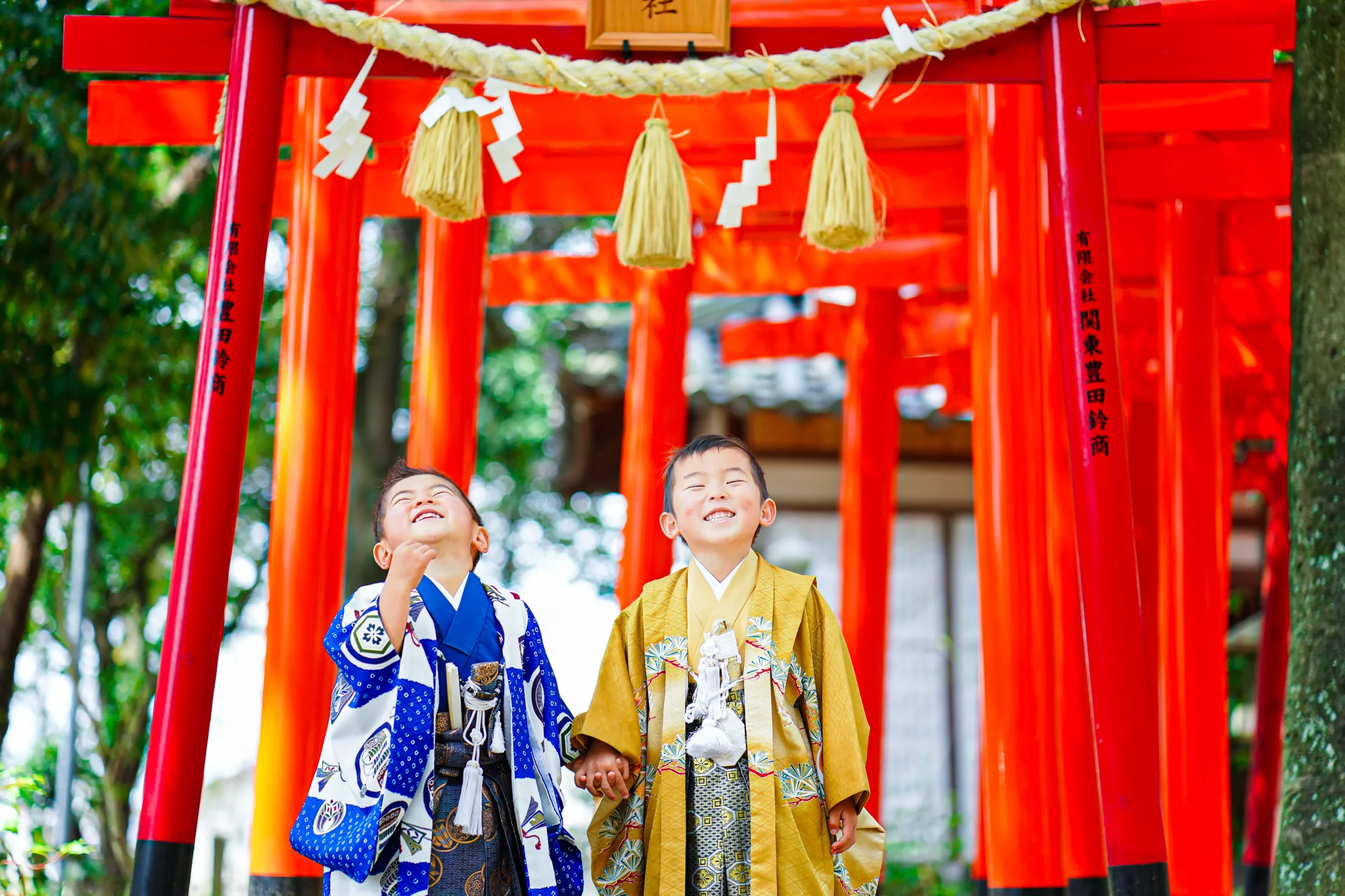 堺市蜂田神社にて七五三出張撮影