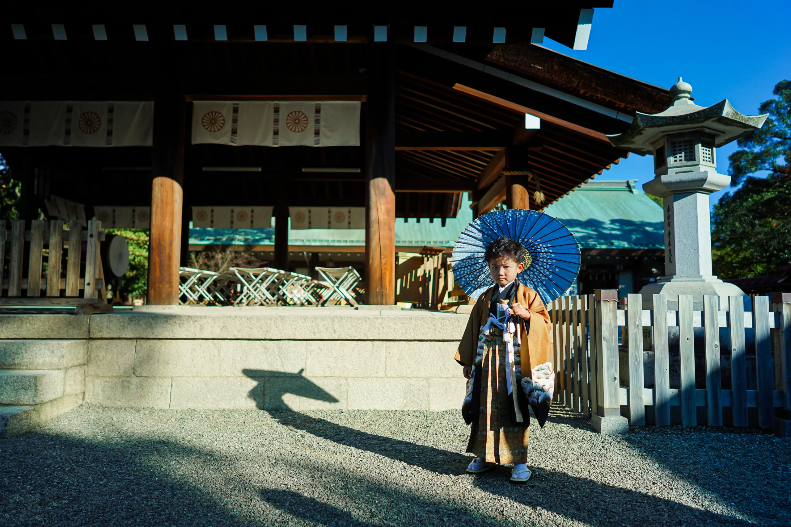 堺市大鳥大社にて七五三写真撮影