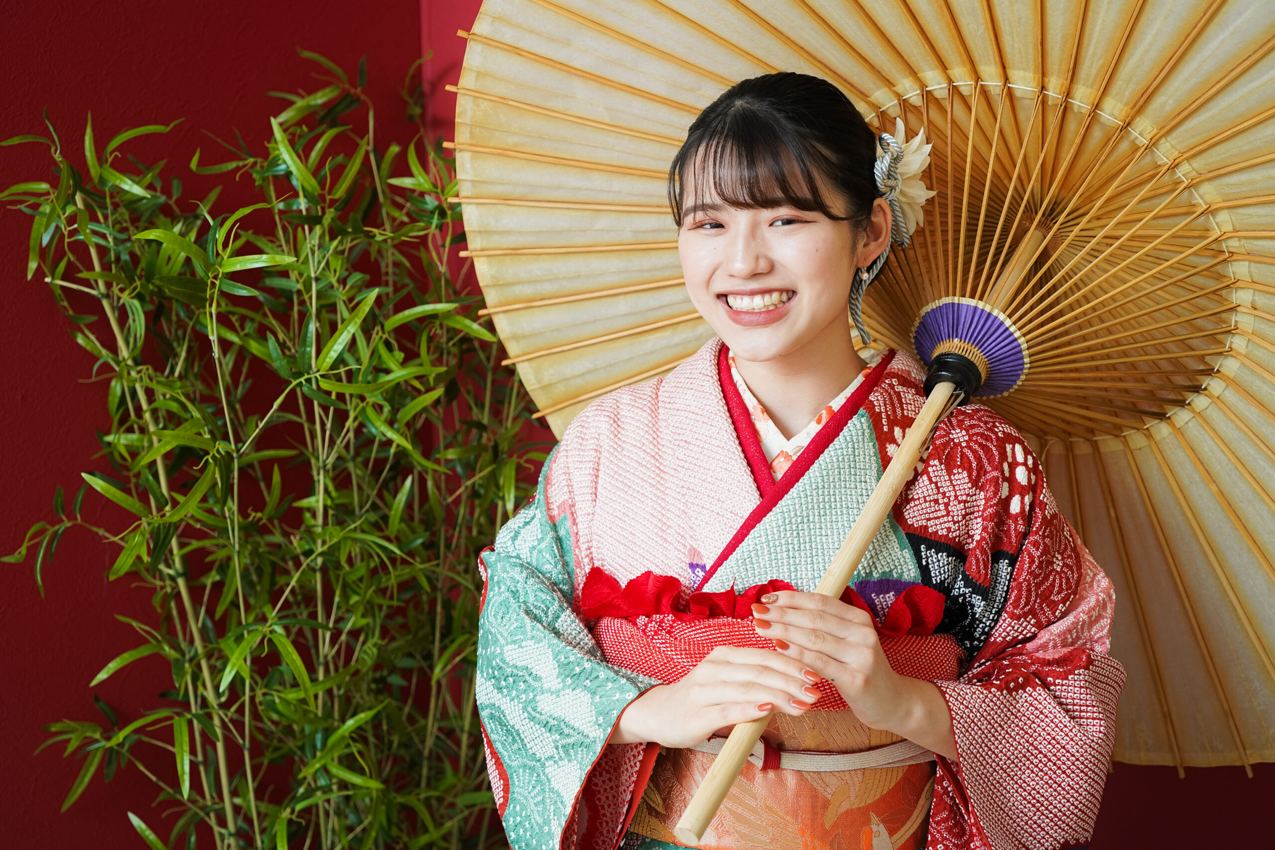 堺市にある写真館、FYS Photographyにて成人式当日の支度と撮影