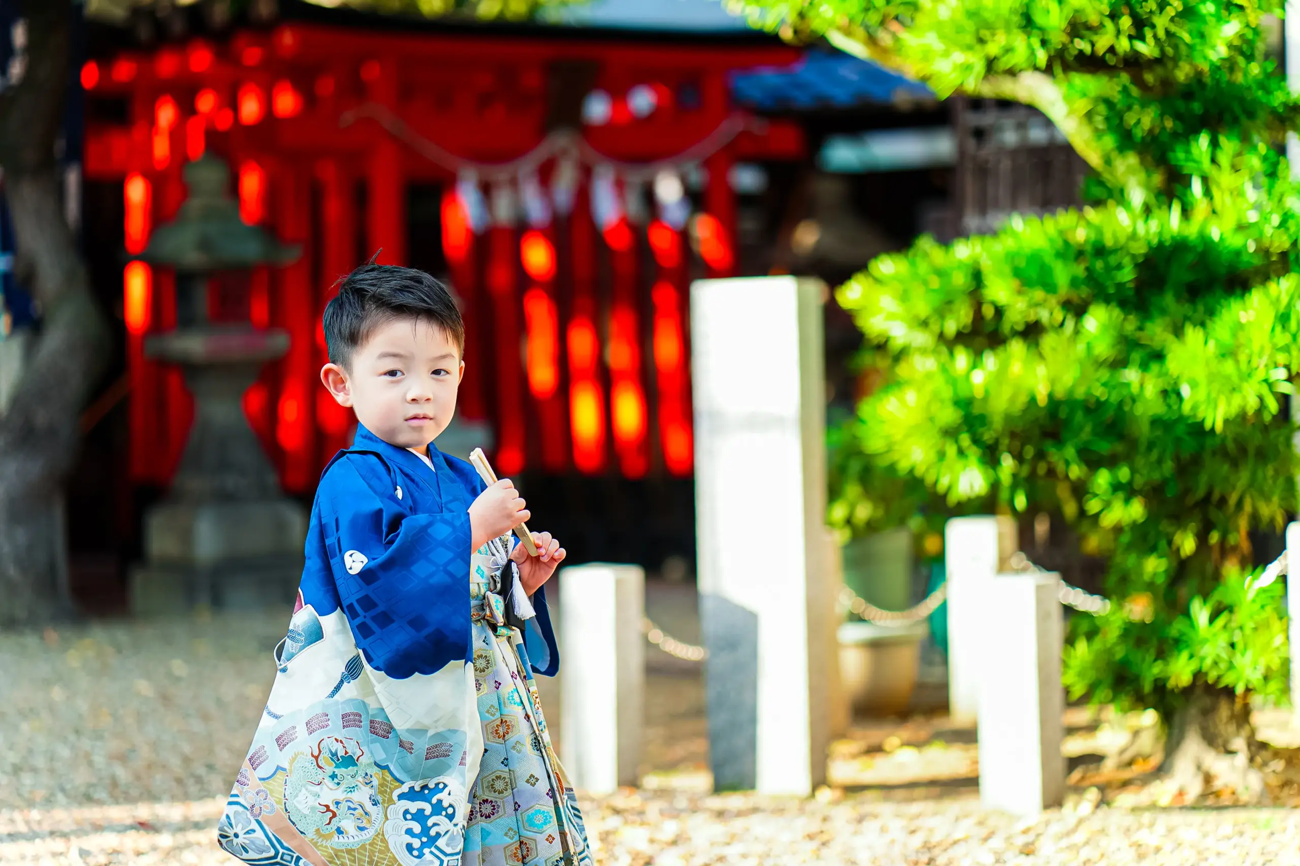 堺市石津太神社にて七五三の写真撮影。写真館FYS Photographyの七五三出張撮影。