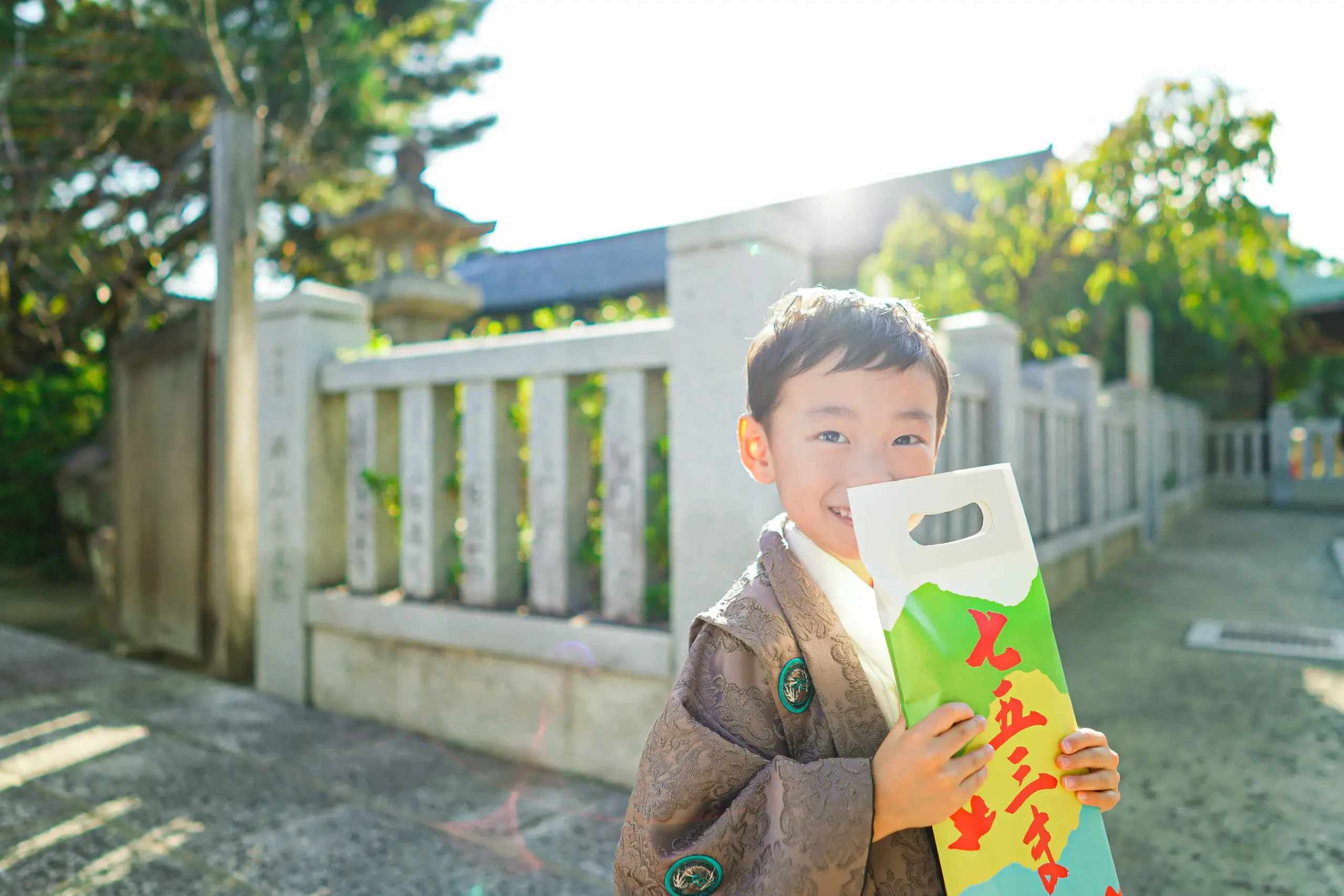 堺市大鳥大社にて七五三出張撮影